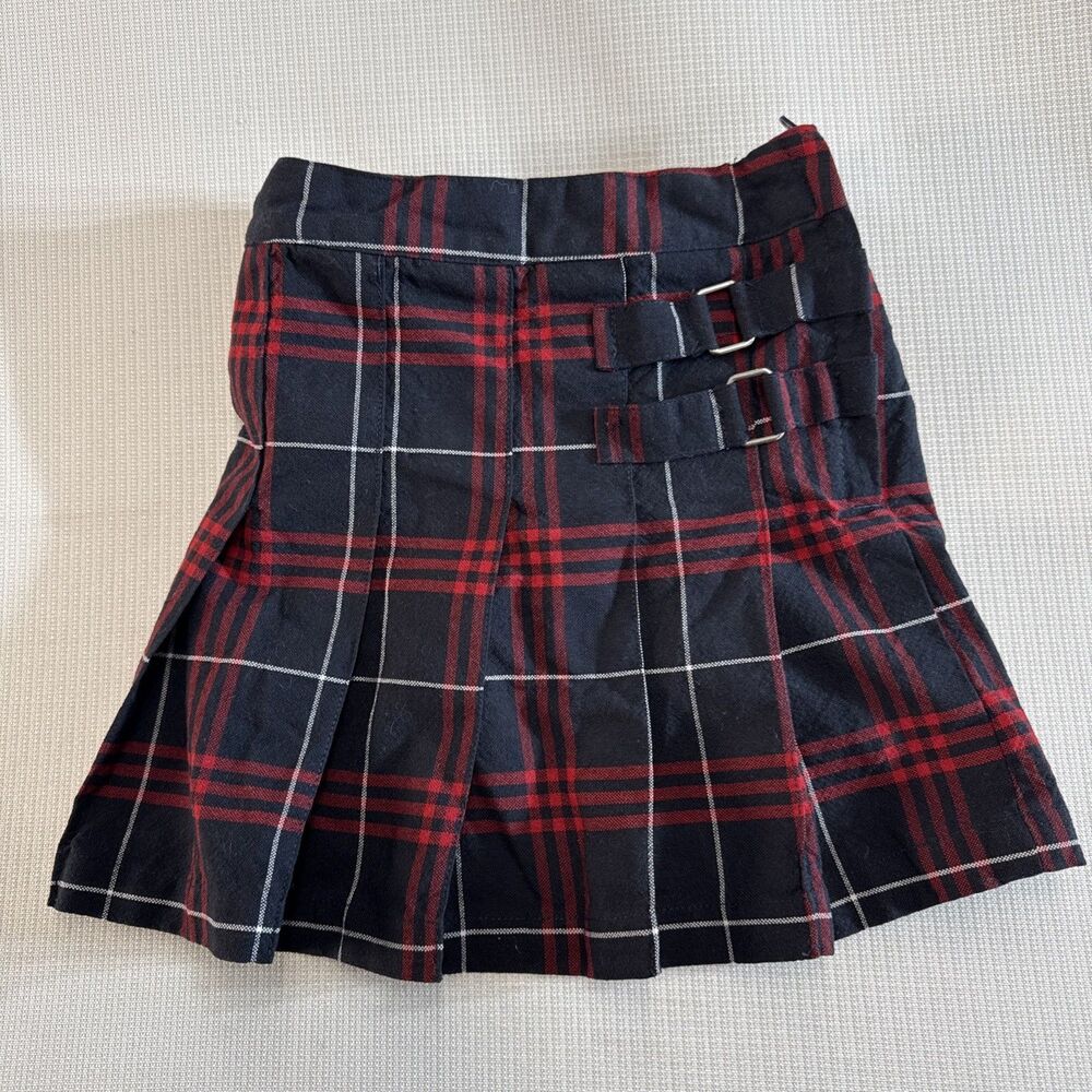 French Toast School Uniform Girls Plaid Pleated Two-Tab Scooter Plaid - 4 / 6